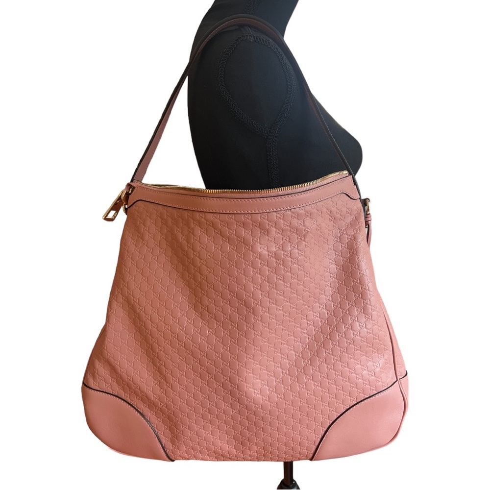 Gucci - AUTHENTIC Large Bree GG Signature Hobo - Leather